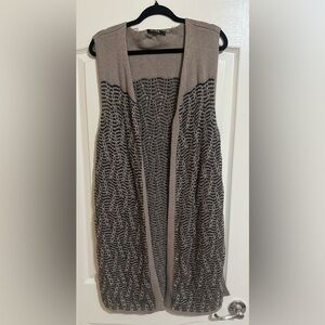 Nic + Zoe Knit‎ Sweater Blue Gray Vest Layer. Size Large.